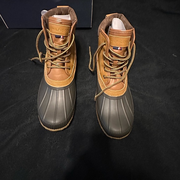 Tommy Hilfiger Men’s Casey Rain Boots (New Never Worn) Size 11 - Brown - Picture 1 of 6